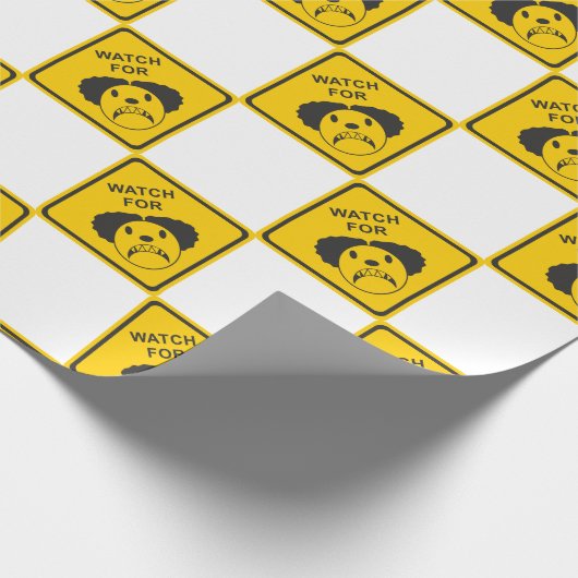 Passen Sie für Clown auf Geschenkpapier (Ecke)