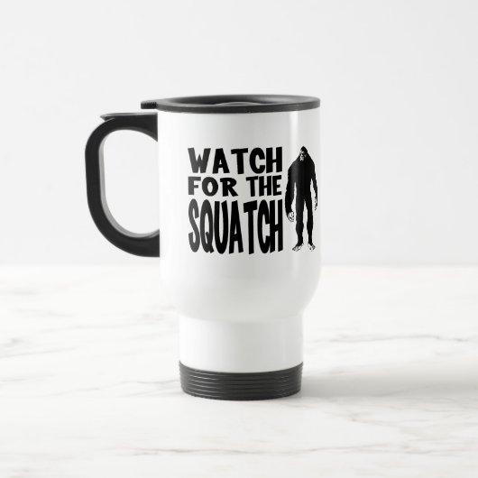 Passen Sie für das SQUATCH auf! Reisebecher (Links)