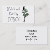 Passen Sie heraus für die Gift-Retro Kellnerin - Visitenkarte (Vorne/Hinten)