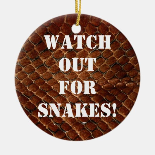 Passen Sie heraus für Schlangen auf! Keramikornament (Vorne)