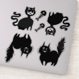 Passen Sie hungrige Katzen auf Aufkleber