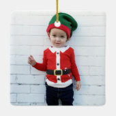 Passen Sie Ihr eigenes Foto an Keramikornament (Rückseite)