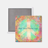 Passen Sie Ihr eigenes Friedenszeichen Hübschen Bl Magnet (Vorderseite/Rückseite)