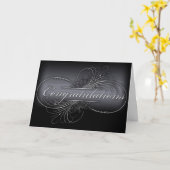 Passen Sie Ihr eigenes Silber-Abschluss-Design an Karte (Gelbe Blume)