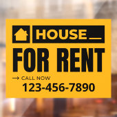 Passen Sie Ihr Gelbes Schwarzes Anwesen an. Fensteraufkleber (Blatt 2)