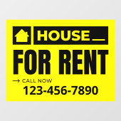 Passen Sie Ihr Gelbes Schwarzes Anwesen an. Fensteraufkleber (Blatt)