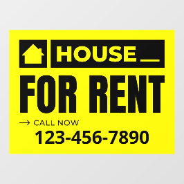 Passen Sie Ihr Gelbes Schwarzes Anwesen an. Fensteraufkleber