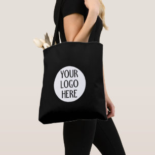 Passen Sie Ihr Schwarz-Weiß-Firmenlogo an Tasche