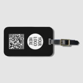 Passen Sie Ihr Schwarz-Weiß-QR-Code-Firmenlogo an Gepäckanhänger (Vorderseite (Horizontal))