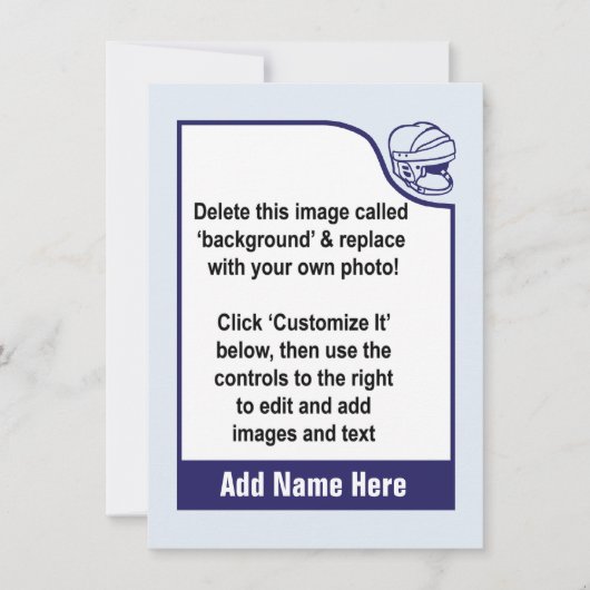 Passen Sie Ihre eigene Hockey-Handelskarte an (Vorderseite)