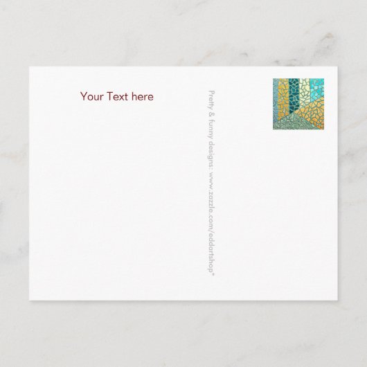 Passen Sie Ihre eigene Postkarte mit Text & Backgr (Rückseite)