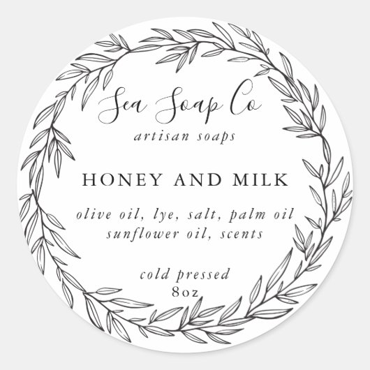 Passen Sie Ihre eigenen Seifenaufkleber an Runder Aufkleber (Vorderseite)