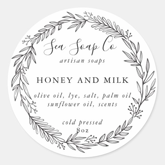 Passen Sie Ihre eigenen Seifenaufkleber an Runder Aufkleber (Vorderseite)