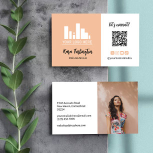 Passen Sie Ihre Logo QR Code Foto Social Media Visitenkarte