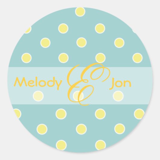 Passen Sie Ihre Monoogramm-Aufkleber an Runder Aufkleber (Vorderseite)