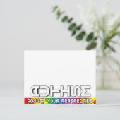 Passen Sie Ihre Perspektive an Postkarte (Stehend Vorderseite)