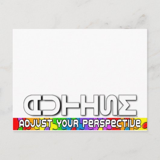 Passen Sie Ihre Perspektive an Postkarte (Vorderseite)