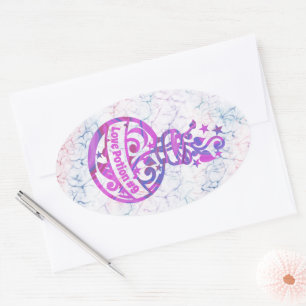 Passen Sie Ihre Taschenflasche an Oval Sticker an