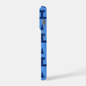 Passen Sie Ihren Buchstaben an, fettes Monogramm-M iPhone Hülle (Linke Seite)