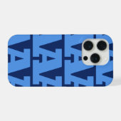 Passen Sie Ihren Buchstaben an, fettes Monogramm-M iPhone Hülle (Rückseite (Horizontal))