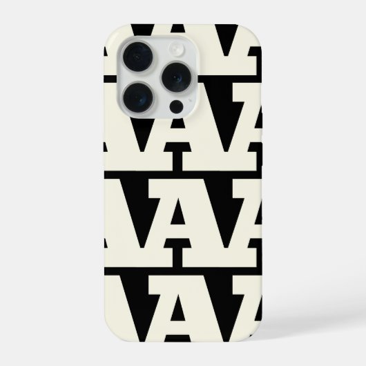 Passen Sie Ihren Buchstaben an, fettes Monogramm-M iPhone Hülle (Rückseite)