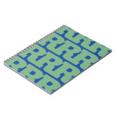 Passen Sie Ihren Buchstaben an, fettes Monogramm-M Notizblock (Linke Seite)