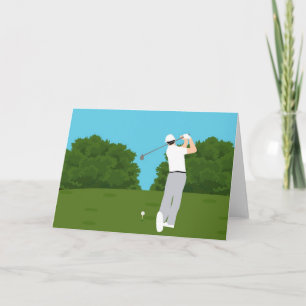 PASSEN SIE IHREN EIGENEN TEXT Golf Swing Karte