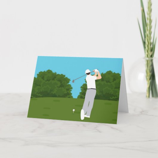 PASSEN SIE IHREN EIGENEN TEXT Golf Swing Karte (Vorderseite)