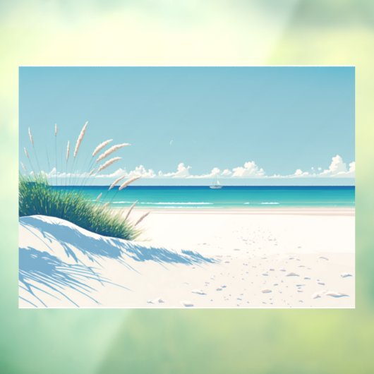 Passen Sie Ihren eigenen weißen Strand mit Sonnens Fensteraufkleber (Blatt 3)