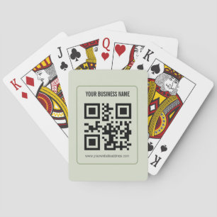 Passen Sie Ihren QR-Code & Sage Green Geschäftsvor Spielkarten