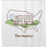 Passen Sie Ihren Road Trip USA Duschvorhang an (Vorderseite)