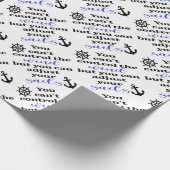 PASSEN SIE IHREN SAILS-ANCHOR UND IHRE ZEILE AN. GESCHENKPAPIER (Ecke)