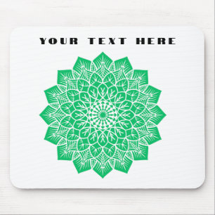Passen Sie Ihren Text hier Liebenswerte Kunst Grün Mousepad