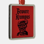 PASSEN SIE KRAMPUS AUF SILBERNES ORNAMENT (Rechts)