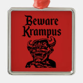 PASSEN SIE KRAMPUS AUF SILBERNES ORNAMENT (Vorne)