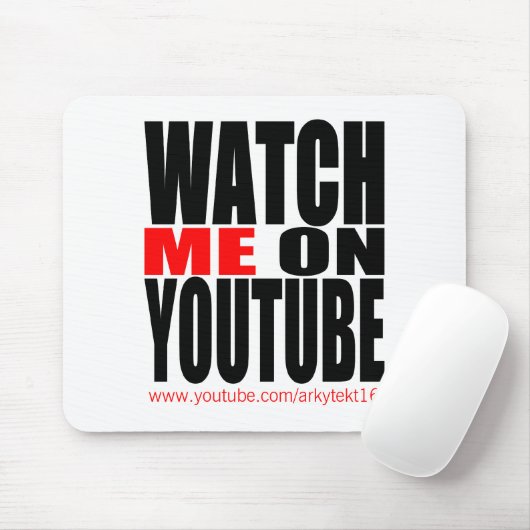 Passen Sie mich auf YouTube | auf, die modern sind Mousepad (Mit Mouse)