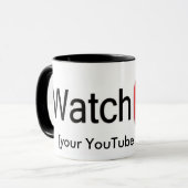 Passen Sie mich auf YouTube auf (grundlegend) Tasse (Vorderseite Links)