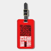 Passen Sie mich auf YouTube auf (modern) Gepäckanhänger (Vorderseite vertikal)