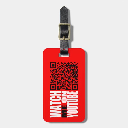 Passen Sie mich auf YouTube auf (modern) Gepäckanhänger (Vorderseite vertikal)