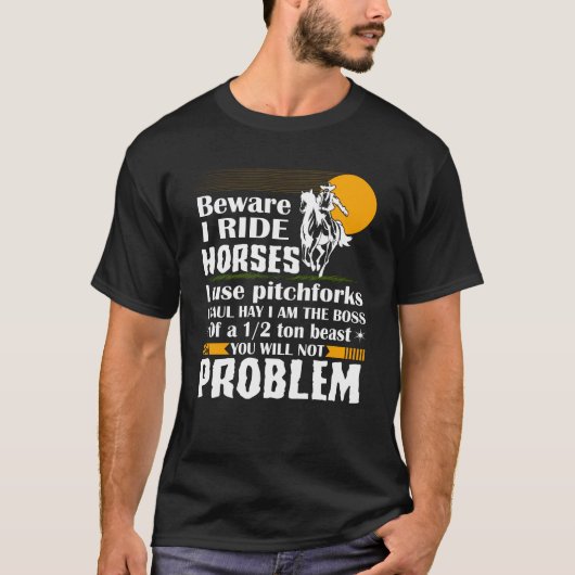 Passen Sie mich reiten Pferde auf, die ich T-Shirt (Vorderseite)