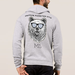 PASSEN SIE PROSZĘ PAŃSTWA OTO MIŚ polnischen ZIP Hoodie