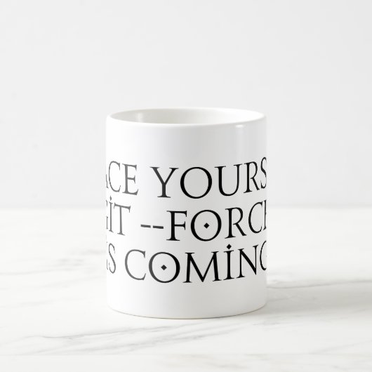 Passen Sie sich selbst Git Kraft Drücke kommt Mem Kaffeetasse (Mittel)