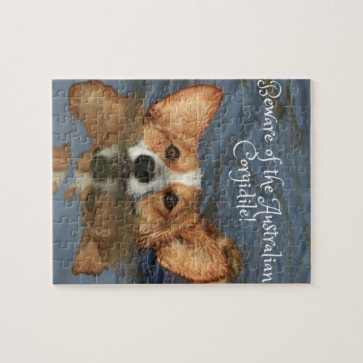 Passen Sie vom australischen Corgidile auf! Puzzle (Horizontal)