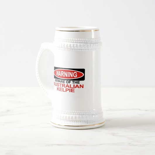 Passen Sie vom australischen Kelpie auf Bierglas (Vorderseite Links)