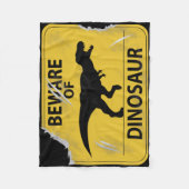 Passen Sie vom Dinosaurier auf (beschädigt) Fleecedecke (Vorderseite)