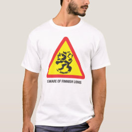 Passen Sie vom finnischen Löwe-T - Shirt auf