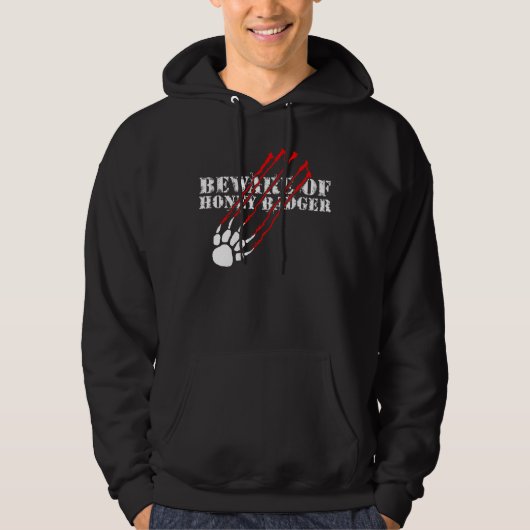 Passen Sie vom Honigdachs auf Hoodie (Vorderseite)