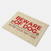 Passen Sie vom Hundegewohnheits-Text auf Fußmatte (Schrägansicht)