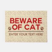 Passen Sie vom Katzen-Gewohnheits-Text auf Fußmatte (Vorderseite)