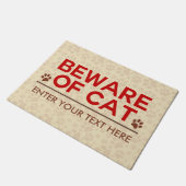 Passen Sie vom Katzen-Gewohnheits-Text auf Fußmatte (Schrägansicht)